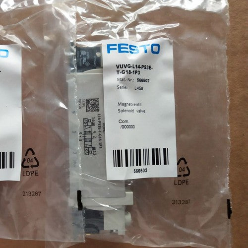 Festo VUVG-L14-P53E-T-G18-1P3 566502 Solenoid Valve One VUVGL14P53ETG181P3
