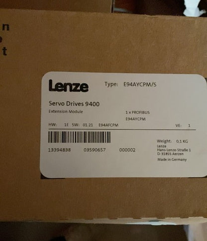 LENZE E94AYCPM/S SERVO DRIVES 9400 One ping
