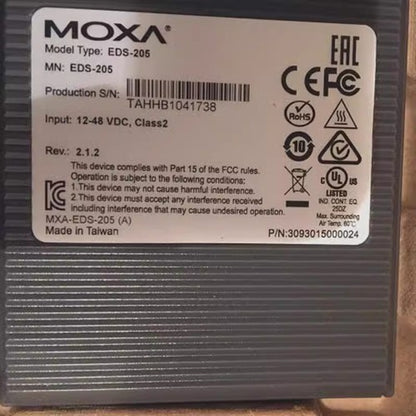 1PC  Moxa EDS-205 55-port Non-network Management Ethernet Switch EDS205