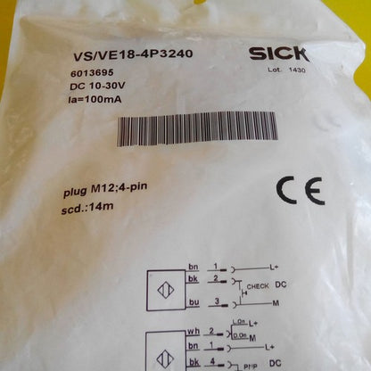 SICK VS/VE18-4P3240 Photoelectric Sensor One Free Shipping VSVE184P3240