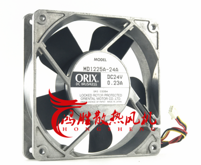 1pcs  ORIX MD1225A-24A 12CM 24V 0.23A 3-wire cooling fan