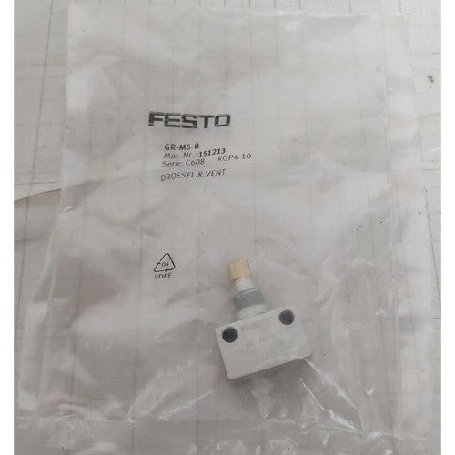 Festo GR-M5-B 151213 Flow Control Valve One Free Shipping GRM5B
