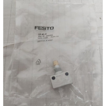 Festo GR-M5-B 151213 Flow Control Valve One Free Shipping GRM5B