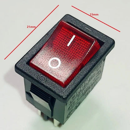 1PC 6A 250VAC T105/55 Red Lamp R19 Rocker Switch 4 Pins 2 Positions #ke
