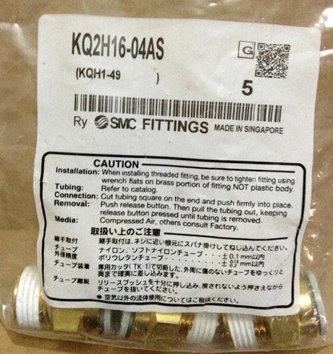 1Bag/5PCS SMC KQ2H16-04AS Fittings KQ2H1604AS Free Shipping