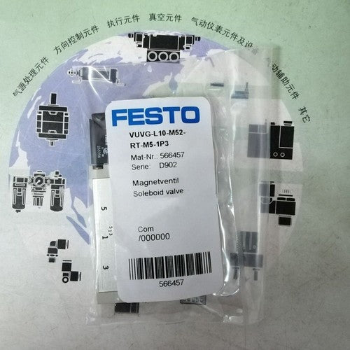 Festo VUVG-L10-M52-RT-M5-1P3 Solenoid Valve One Free Shipping 566457