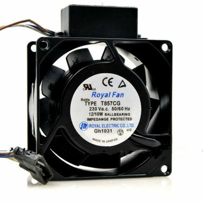 1pcs  Royal Fan TYPE T857CG 230V 12 / 10W 8CM 8038 High temperature cooling fan