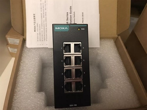 1PC  Moxa EDS-108 Industrial Grade Non Network Switch EDS108