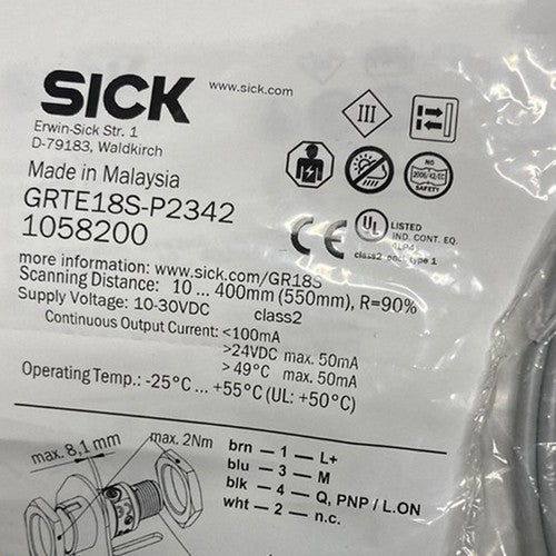 SICK GRTE18S-P2342 Photoelectric Sensor One Free Shipping GRTE18SP2342