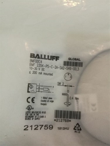 BALLUFF BMF 235K-PS-C-2A-SA2-S49-00,3 Sensor One Free Shipping