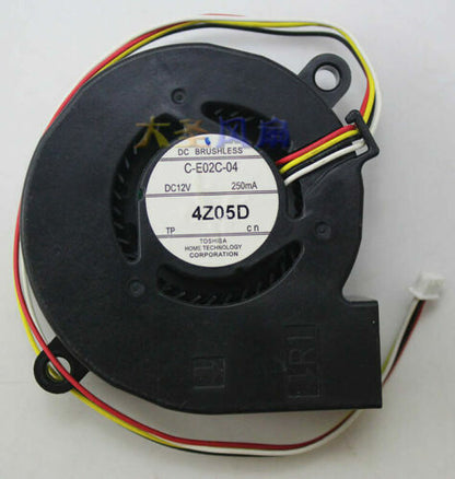 1pcs TOSHIBA C-E02C-04 12V 250mA Projector Turbo Cooling Fan 4pin