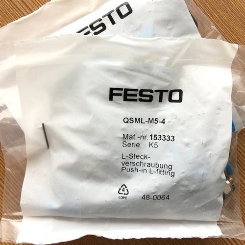1Bag/10PCS Festo QSML-M5-4 153333 Push-in Connector Free Shipping QSMLM54