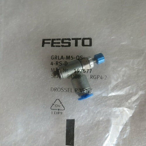 Festo GRLA-M5-QS-4-RS-D 197577 Pressure Valve  One Free Shipping GRLAM5QS4RSD