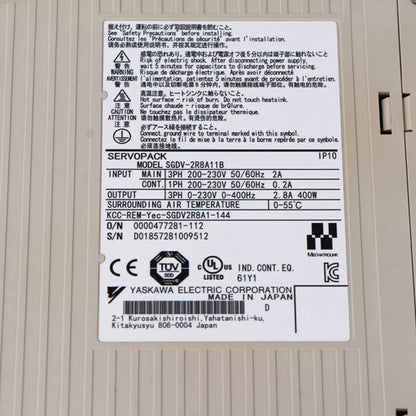 Yaskawa SGDV-2R8A11B Servo Driver 1PC ping SGDV2R8A11B