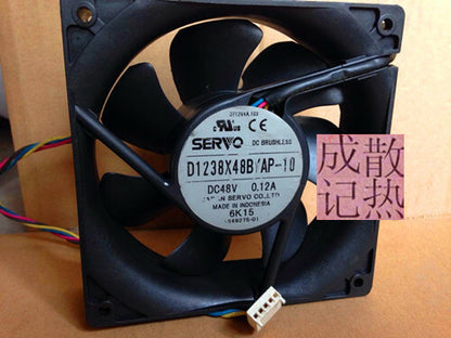 1pcs SERVO D1238X48BYAP-10 48V 0.12A 4-wire 12CM 5pin interface fan