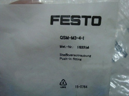 10PCS  Festo QSM-M3-4-I 153314 QSMM34I Connector Free Shipping