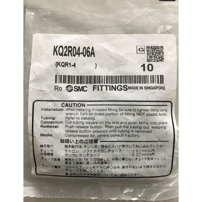 1Bag/10PCS SMC KQ2R04-06A Fittings KQ2R0406A Free Shipping