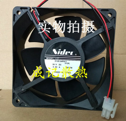 1pcs  NIDEC D12E-24PS11 12CM DC24V 0.53A Inverter Cooling Fan