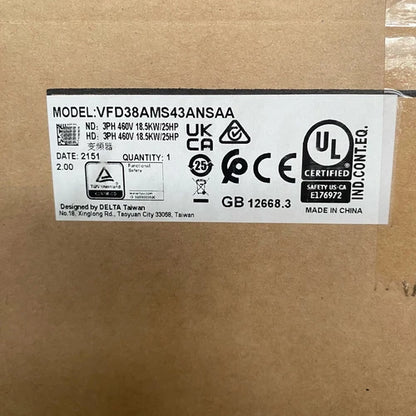 Delta VFD38AMS43ANSAA VFD inverter 18.5kw 25HP 3Phase 380V-480VAC One