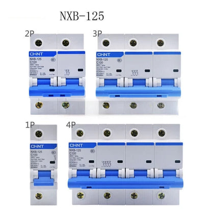 1PC 80A 100A 125A 1P 2P 3P 4P Air-Switch Circuit Breaker C-Type NXB-125 Series