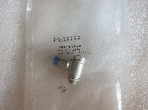 Festo GRLA-1/8-QS-6-D 193144 Valve  One Free Shipping GRLA1/8QS6D