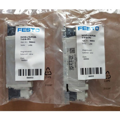 Festo VUVG-L14-P53E-T-G18-1P3 566502 Solenoid Valve One VUVGL14P53ETG181P3
