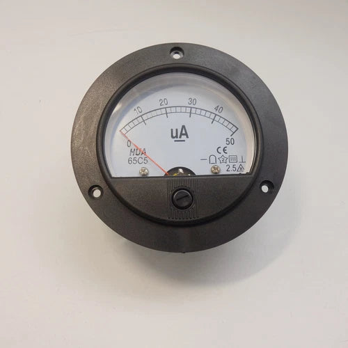 Round Analog Ammeter Panel AMP Current Meter Dia. 90mm Direct Connect DC 0-50uA