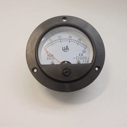 Round Analog Ammeter Panel AMP Current Meter Dia. 90mm Direct Connect DC 0-50uA