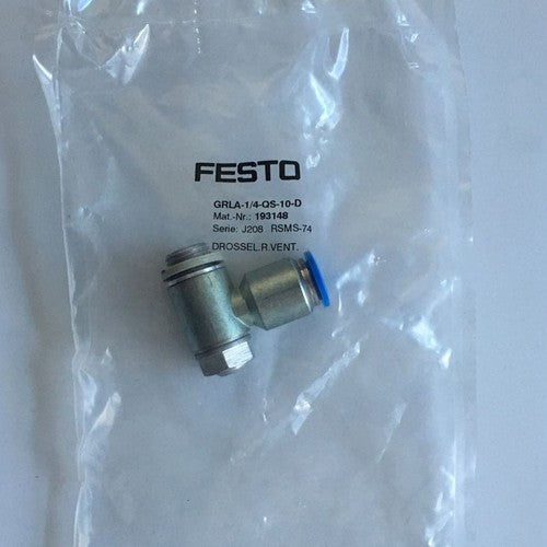 Festo GRLA-1/4-QS-10-D 193148 Valve  One Free Shipping GRLA1/4QS10D
