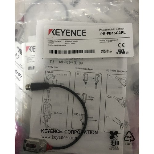 Keyence PR-FB15C3PL Photoelectric Sensor Switch PRFB15C3P 1PC Free Shipping