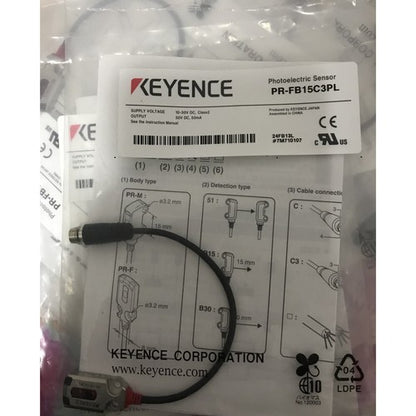 Keyence PR-FB15C3PL Photoelectric Sensor Switch PRFB15C3P 1PC Free Shipping
