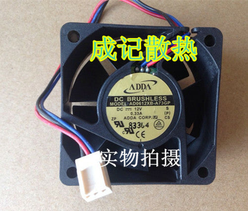 1pcs  ADDA AD0612XB-A73GP 6025 DC12V 0.33A 3-wire cooling fan