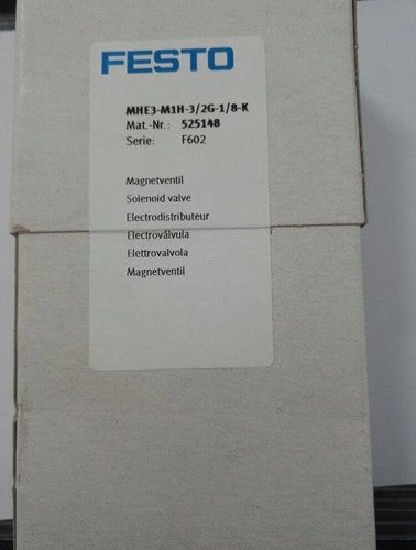 Festo MHE3-M1H-3/2G-1/8-K 525148 Solenoid Valve One MHE3M1H3/2G1/8K