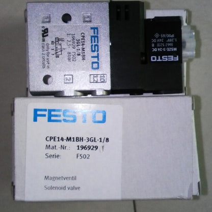 Festo CPE14-M1BH-3GL-1/8 196929 Solenoid Valve One Free Ship CPE14M1BH3GL1/8