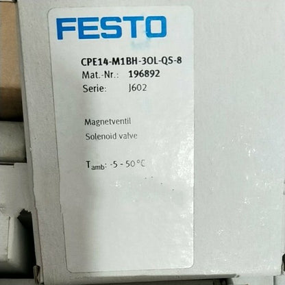 Festo CPE14-M1BH-3OL-QS-8 196892 Solenoid Valve One Free Shipping