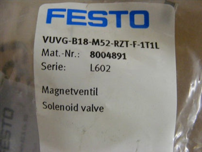 1PC Festo VUVG-B18-M52-RZT-F-1T1L 8004891 Solenoid Valve Free Shipping