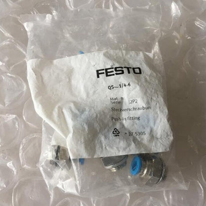 10PCS/1bag Festo QS-1/4-6 153003 Fittings Free Shipping QS1/46