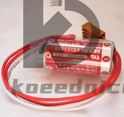 10PC ER17/33 (2/3AA) Battery PLC Backup Power with Coffee Plug