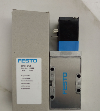 Festo MVH-5-1/4-B 19701 Solenoid Valve One Free Shipping MVH51/4B