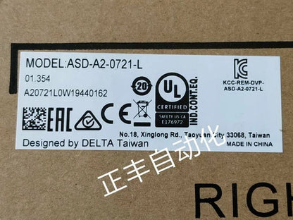 Delta ASD-A2-0721-L Servo Driver One ping ASDA20721L