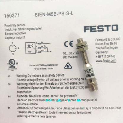 Festo SIEN-M5B-PS-S-L 150371 Proximity Switch Free Shipping One SIENM5BPSSL