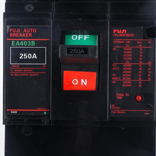 Fuji Plastic Case Circuit Breaker EA403B 250A 3P 1PC ping