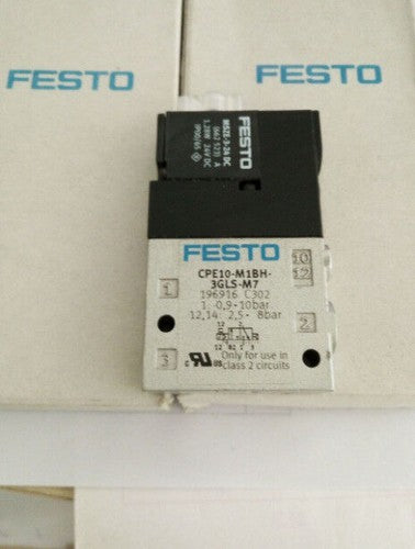 Festo CPE10-M1BH-3GLS-M7 196916 Solenoid Valve One CPE10M1BH3GLSM7