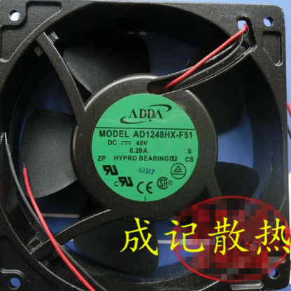 1pcs ADDA AD1248HX-F51 12038 48V 0.20A aluminum frame cooling fan