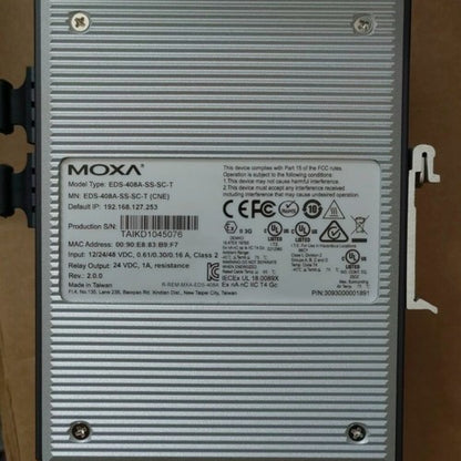 1PC  Moxa EDS-408A-SS-SC-T Ethernet Switch EDS408ASSSCT