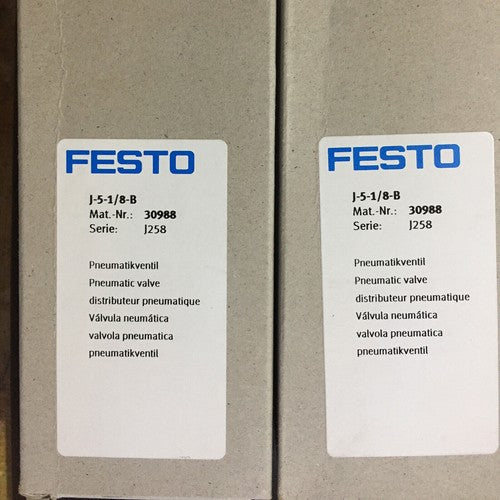 Festo J-5-1/8-B 30988 Solenoid Valve One Free Shipping