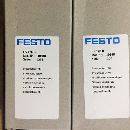 Festo J-5-1/8-B 30988 Solenoid Valve One Free Shipping