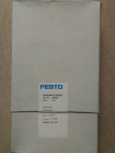 Festo CPE18-M1H-5/3G-QS-8 170253 Solenoid Valve One CPE18M1H5/3GQS8