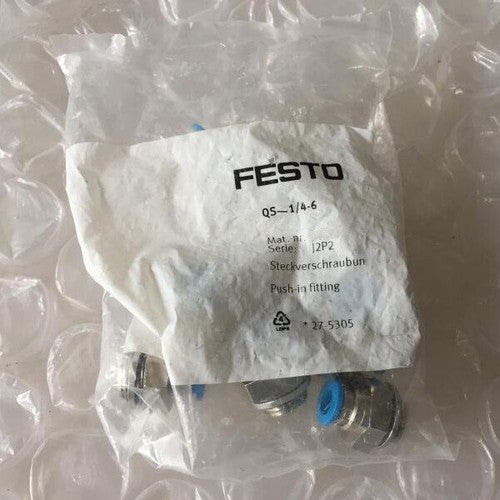 10PCS/1bag Festo QS-1/4-6 153003 Fittings Free Shipping QS1/46