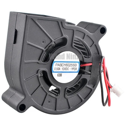 DC12V 0.50A 2pin 11000rpm cooling fan PABD16025SB 6cm 60mm blower fan 60x60x25mm